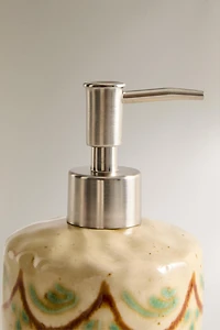 DISTRIBUTEUR SAVON CÉRAMIQUE PEINTE