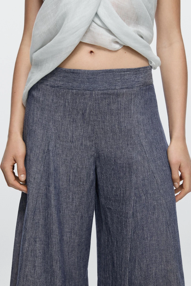 Pleated palazzo trousers