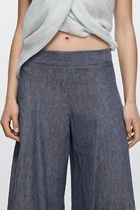 Pleated palazzo trousers
