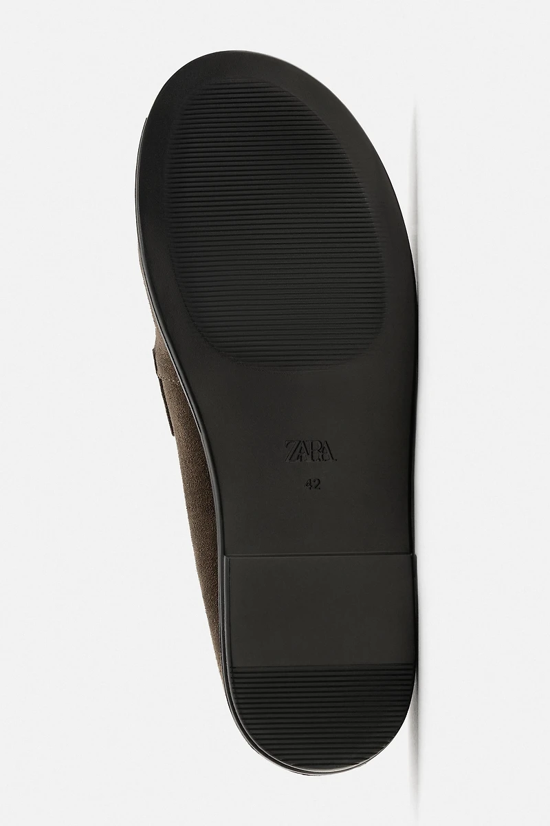 MOCASSINS OUVERTS À L'ARRIÈRE EN CUIR