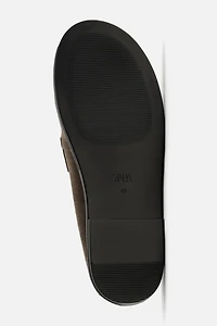 MOCASSINS OUVERTS À L'ARRIÈRE EN CUIR