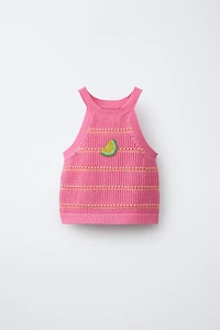 TOP EN CROCHET CITRON