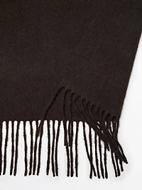 100% cashmere fringed scarf