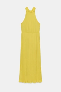 PLEATED MIDI DRESS