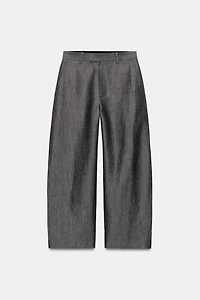 ZW COLLECTION Linen Blend Wide-Leg Pants