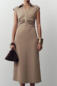 POLO COLLAR MIDI DRESS