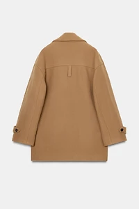 OVERSIZE WOOL BLEND COAT ZW COLLECTION LIMITED EDITION