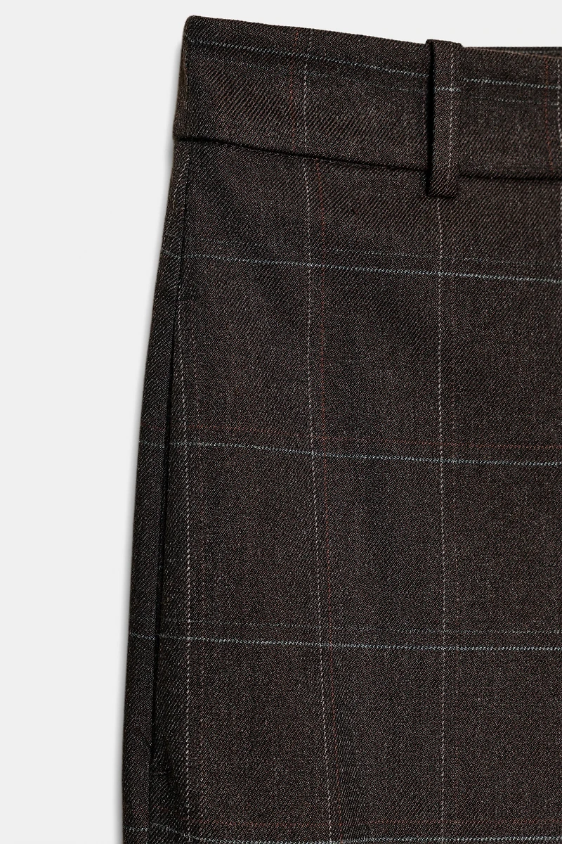 PLAID PLEATED SKIRT ZW COLLECTION