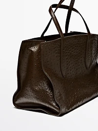 Icon maxi bag in textured leather