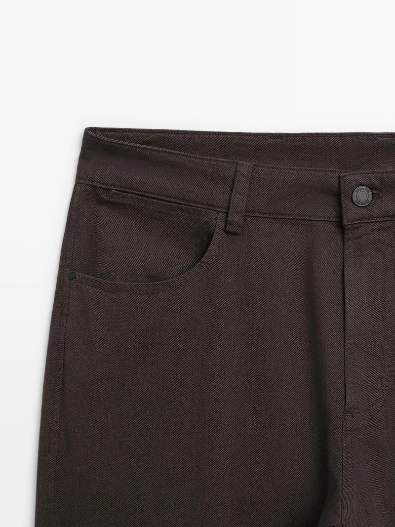 Slim fit denim trousers