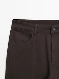 Slim fit denim trousers