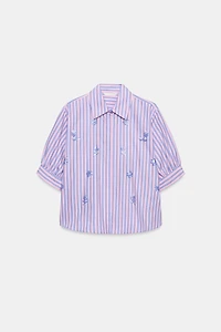 SEQUINED STRIPED SHIRT