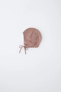 COTTON SILK KNIT BONNET