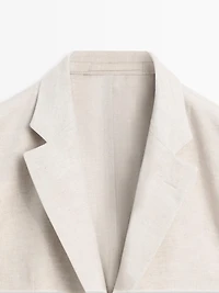 Veste de costume 100 % lin avec poches