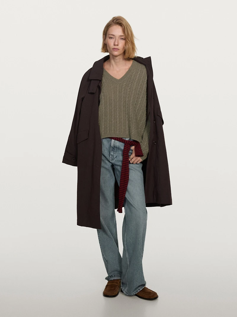 100% cashmere oversize knit sweater