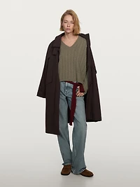 100% cashmere oversize knit sweater