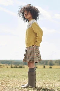 LIMITED EDITION WOOL BLEND GREEK PRINT SWEATER