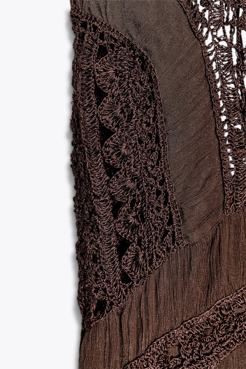 ZW COLLECTION COMBINATION CROCHET DRESS