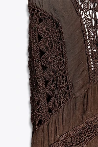 ZW COLLECTION COMBINATION CROCHET DRESS