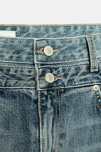 TRF DOUBLE-WAISTBAND MID-RISE JEANS