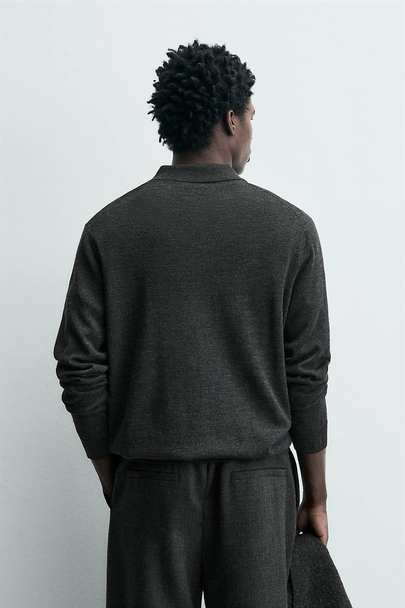 POLO EN MAILLE DE LAINE