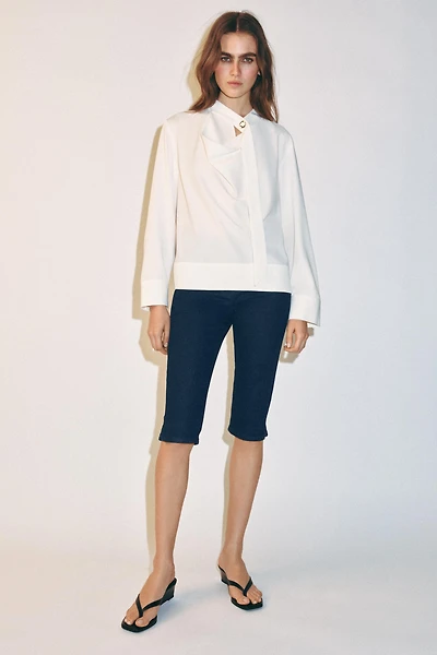 TIE-NECK SHIRT