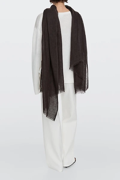 Plain 100% linen scarf