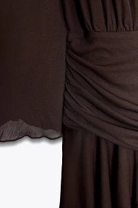 SHORT RUFFLED DRESS