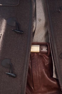 LIMITED EDITION CONTRAST CHECK WOOL OVERCOAT