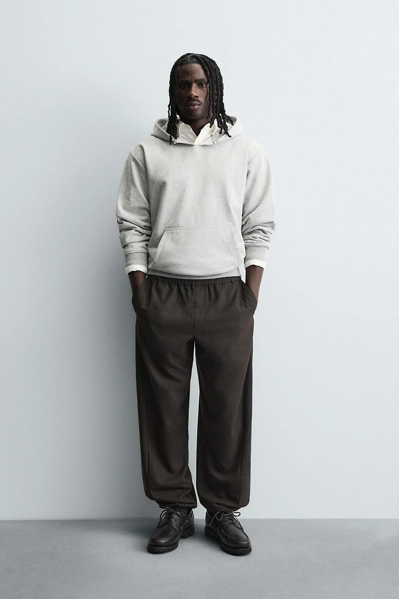 RELAXED FIT TEXTURED PANTS
