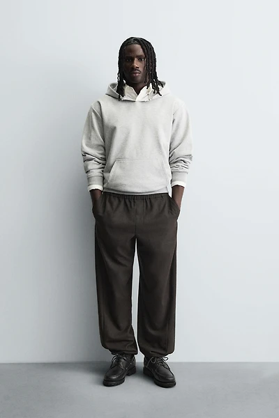 RELAXED FIT TEXTURED PANTS