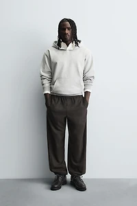 RELAXED FIT TEXTURED PANTS