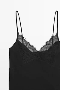Strappy top with lace detail
