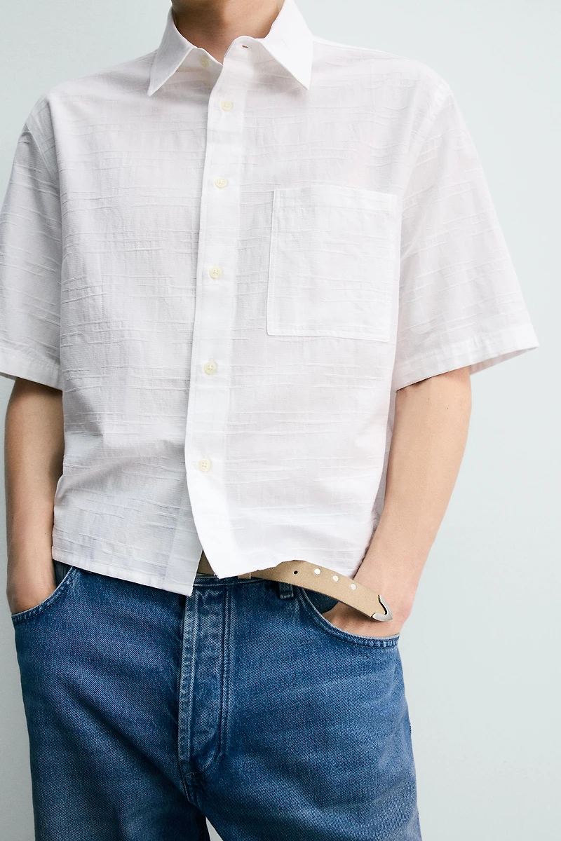 CHEMISE RELAXED FIT TEXTURÉE