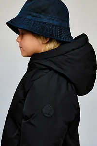 WATER REPELLENT HOODIE PUFFER COAT