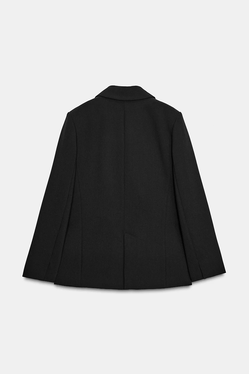 OVERSIZED DOUBLE BREASTED BLAZER WITH LAPEL APPLIQUÉS