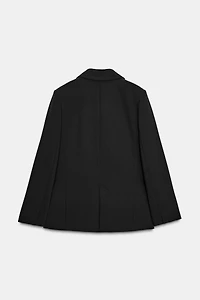 OVERSIZED DOUBLE BREASTED BLAZER WITH LAPEL APPLIQUÉS