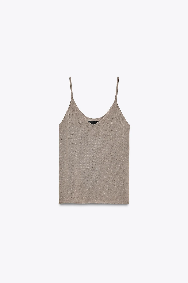 TOP EN MAILLE À BRETELLES