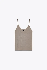 TOP EN MAILLE À BRETELLES