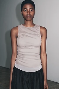 T-SHIRT EFFET DOUBLE TULLE