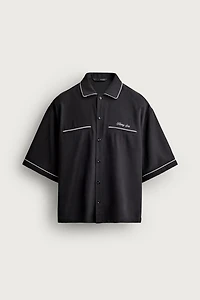 CONTRAST EMBROIDERED RELAXED FIT SHIRT