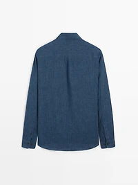 Chemise regular fit délavée