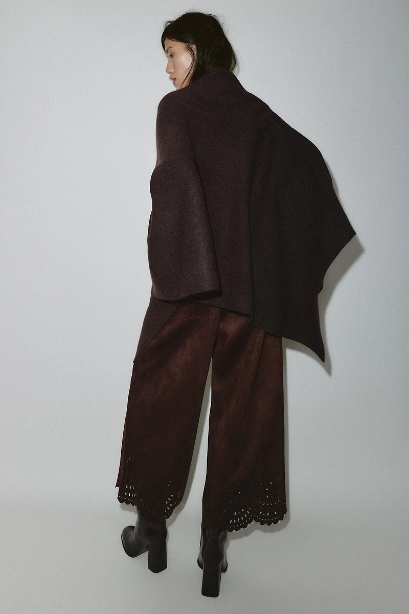 HIGH COLLAR KNIT CAPE