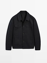 100% linen total look jacket