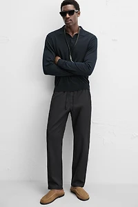 RELAXED FIT COTTON LINEN PANTS