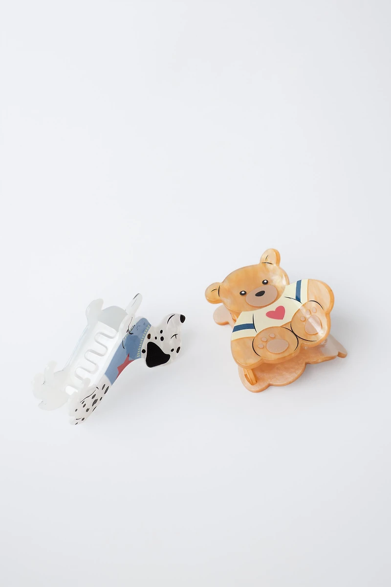 LOT DE DEUX PINCES OURS ET CHIEN