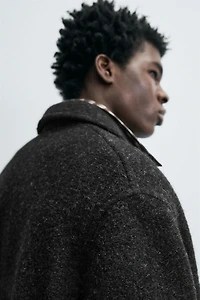 DOUBLE BREASTED WOOL BLEND OVERCOAT