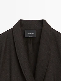 Wool blend double-breasted blazer
