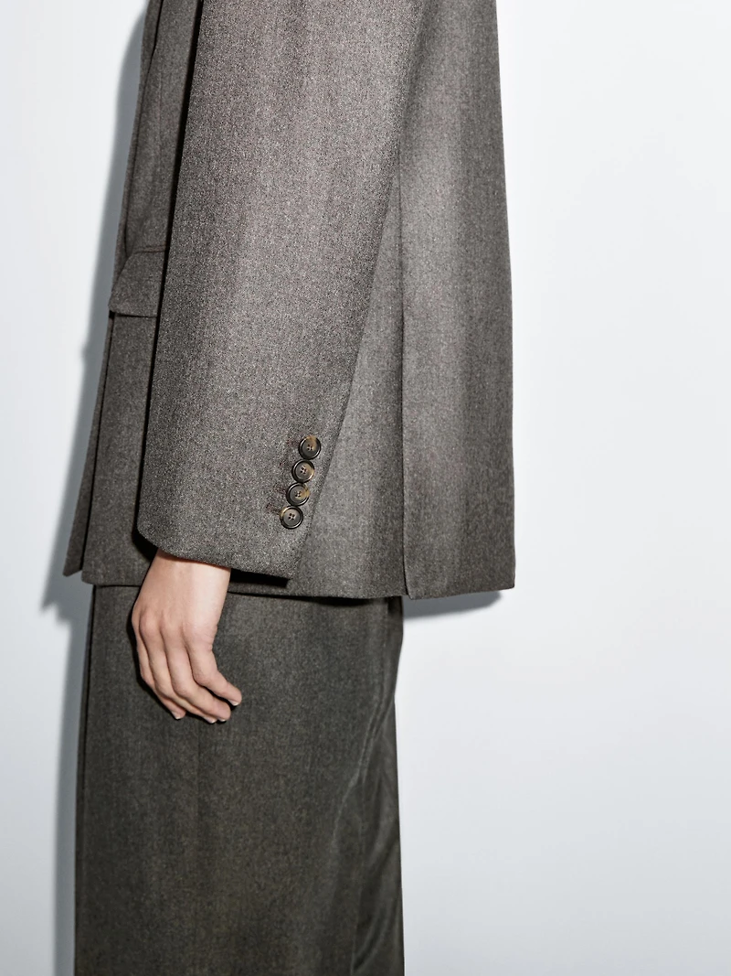 100% wool melange suit blazer