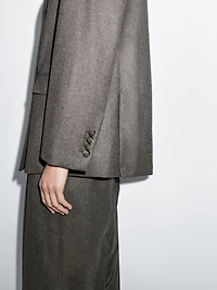 100% wool melange suit blazer